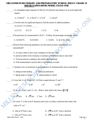 Grade 12 Physics Model Exam 2012 E.c 73095.pdf